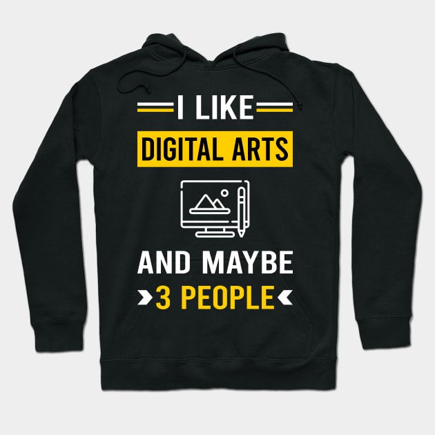 3 People Digital Art Arts Hoodie by Good Day